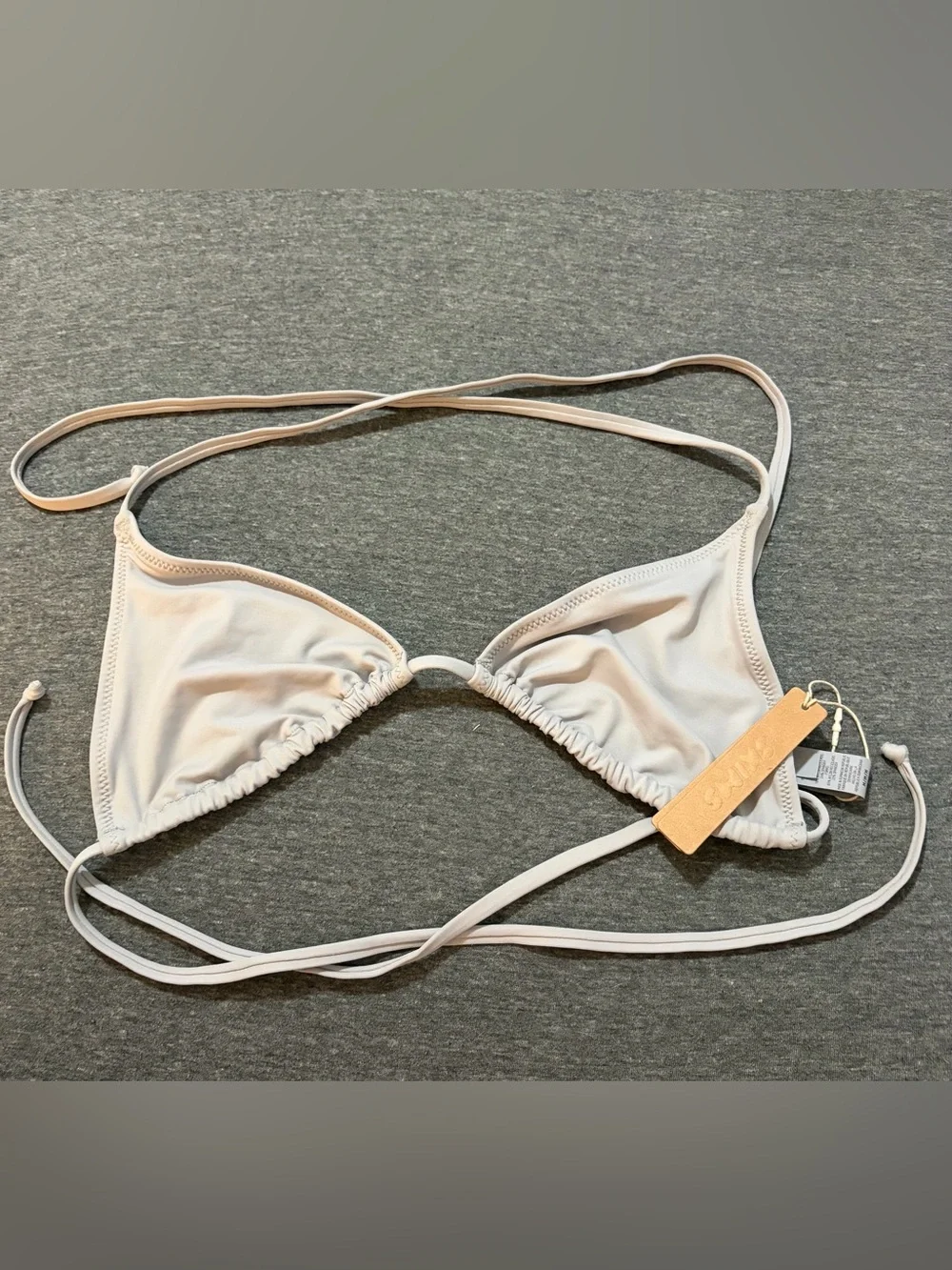 NWT SKIMS Recycled Swim Triangle Top in Limited Edition Chrome